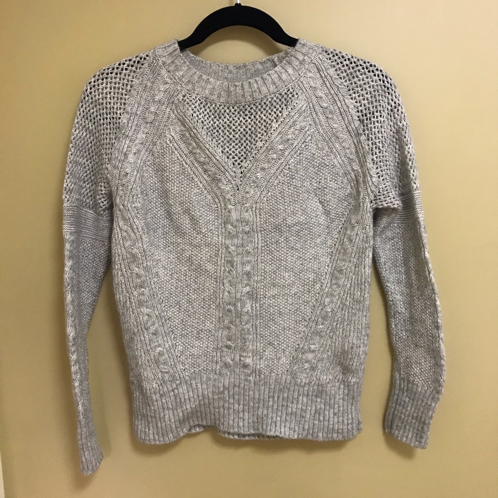 Xs petite gray knit banana republic sweater